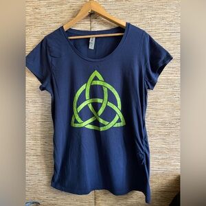 Bloom Maternity Green Braided Celtic Infinity Knot T-Shirt Graphic Knotwork XL